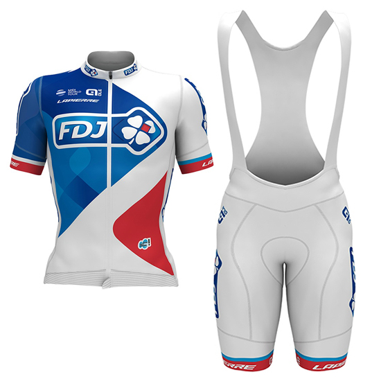 Abbigliamento Ciclismo FDJ 2017 bianco e azzurro